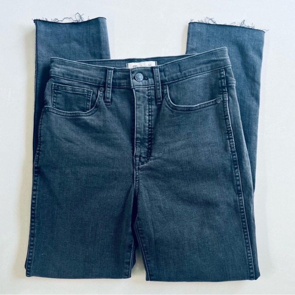 Madewell Black Stovepipe Slim Straight Jeans 26